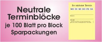 Terminblöcke Sparpackungen